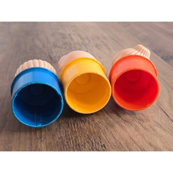 Vintage Tupperware Tuppertoys 1970s Plastic Figures Lot of 3- Man Woman Child - Picture 3 of 4